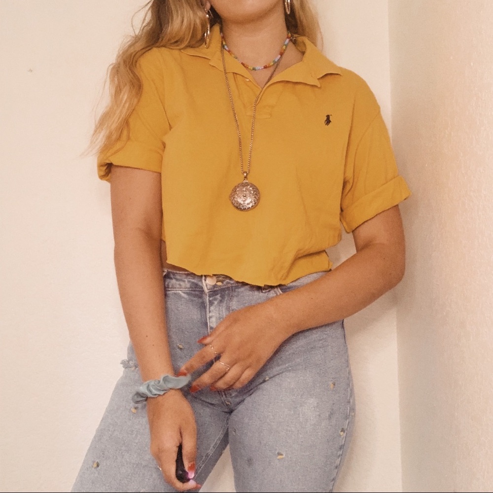 vintage cropped ralph lauren polo